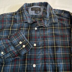 Banana Republic Shirt Blue Green Red Plaid Button-Down Long Sleeve Men’s Medium